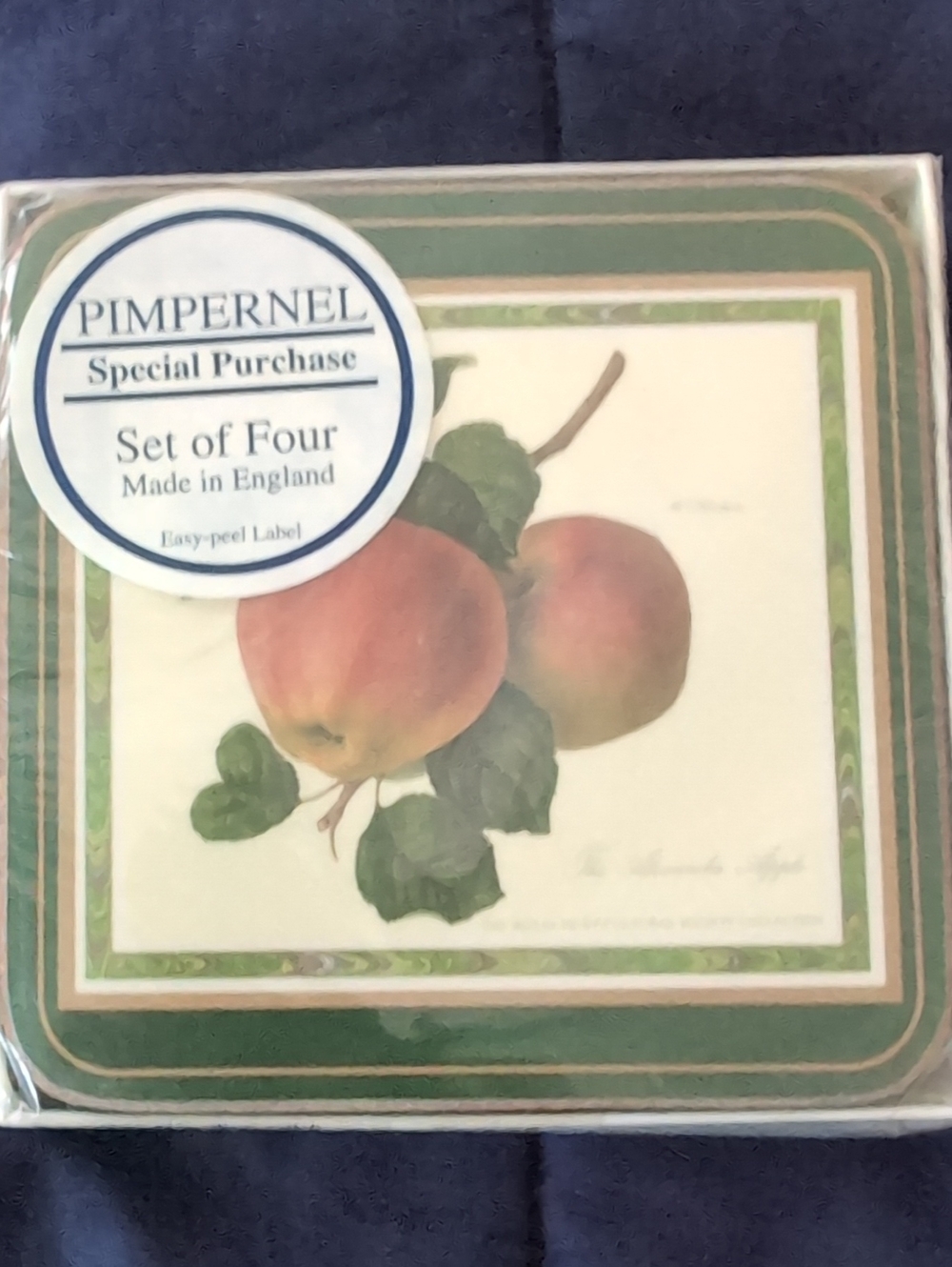 PIMPERNEL "Hooker Fruits" Collection Coasters - Set of 4